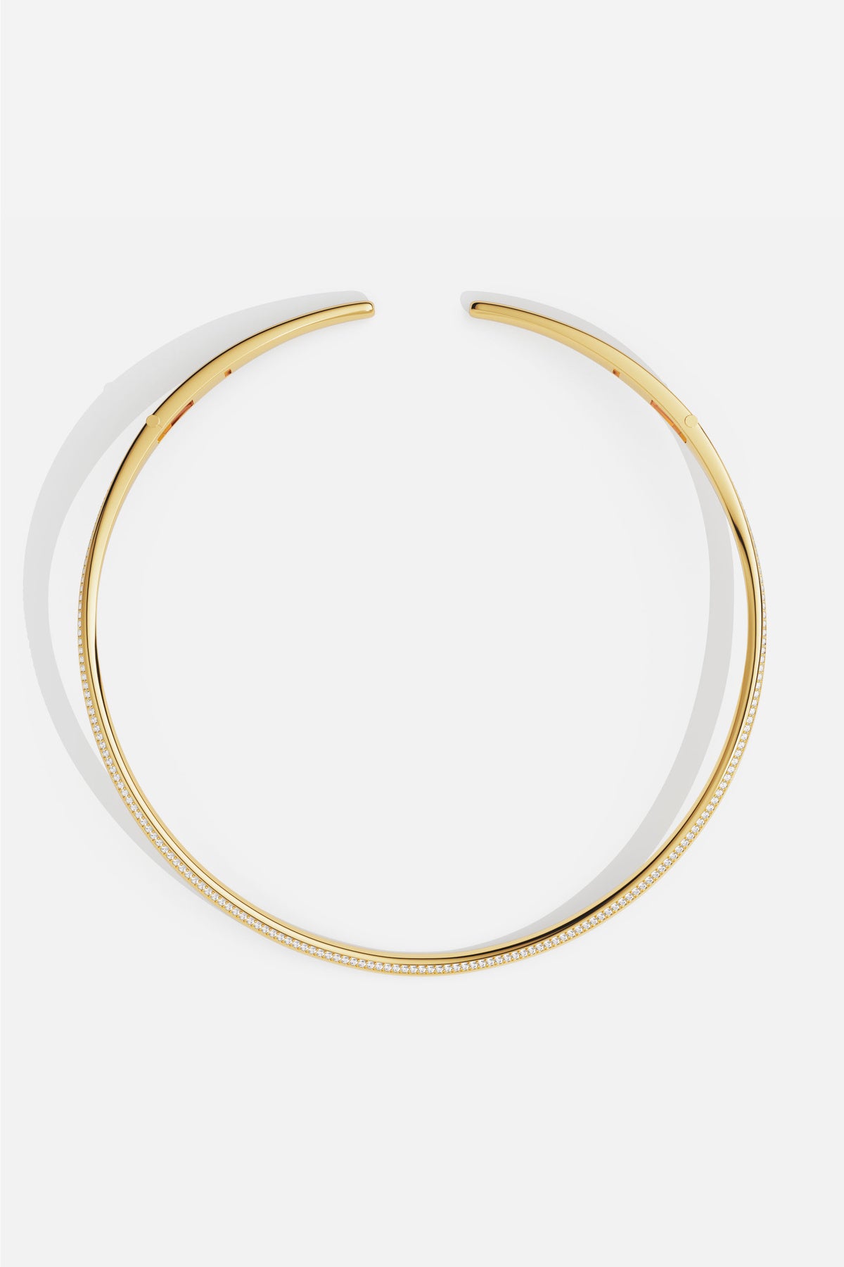 APM Choker Necklace in golden color, a sleek whisper of modern elegance.
