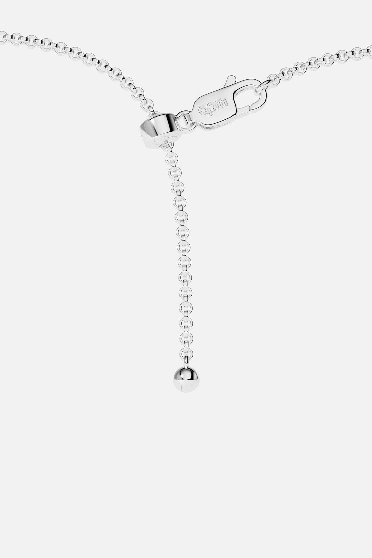 APM MONACO heart-shaped adjustable necklace on white background