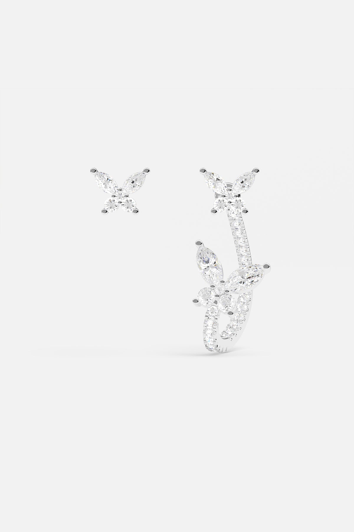 APM Monaco Asymmetric Butterfly Earrings