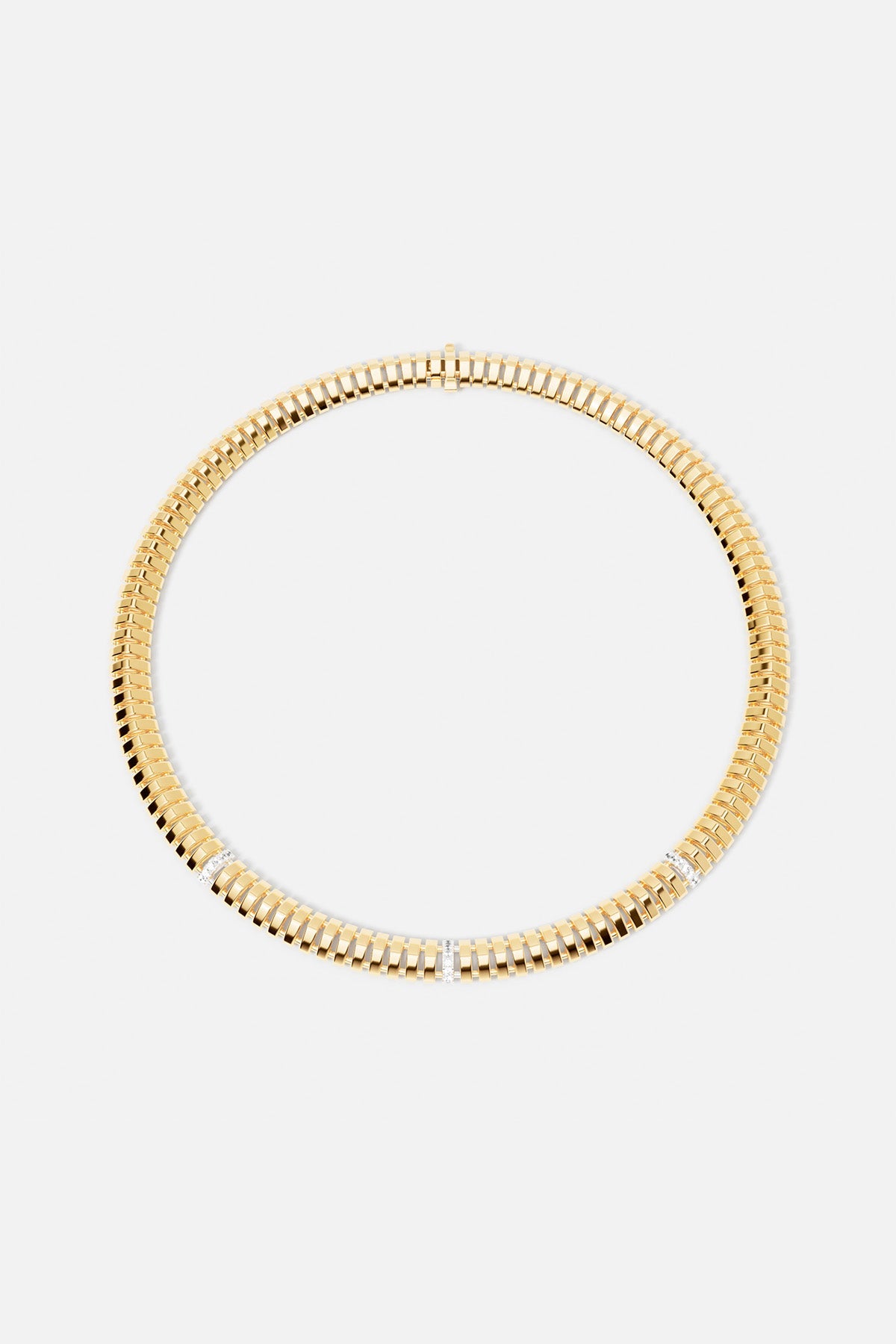 Necklaces APM Monaco: yellow gold choker with sun-ray motif.