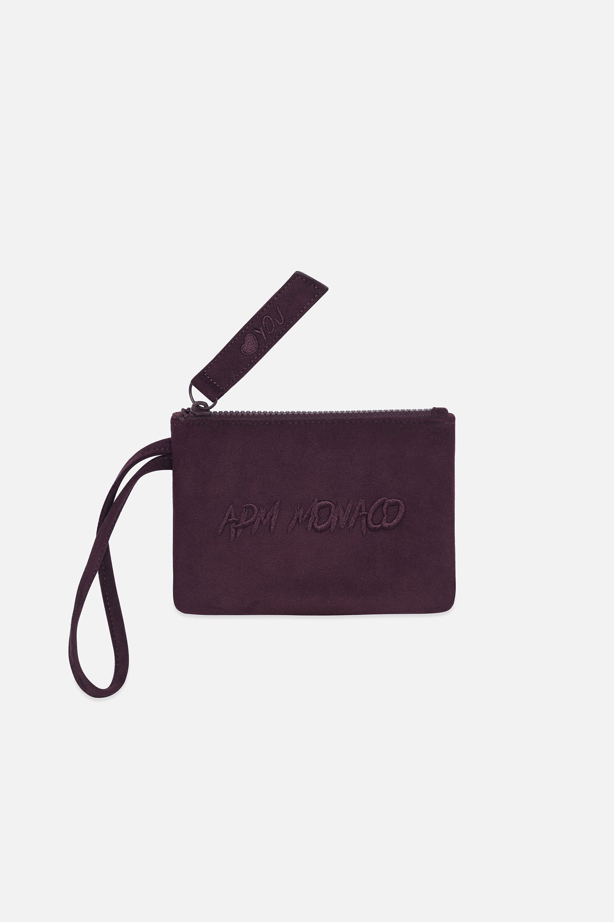 APM Monaco pouch in deep plum, an effortless everyday charm.