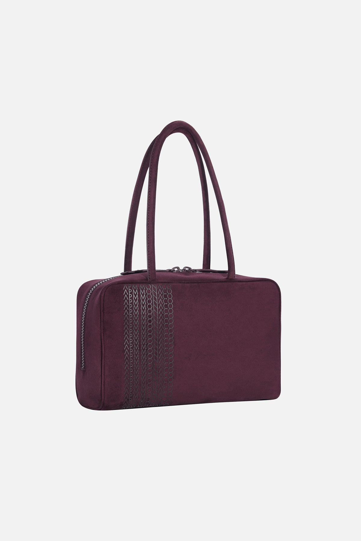 APM Monaco handbag in deep burgundy, a quiet statement of contemporary elegance.