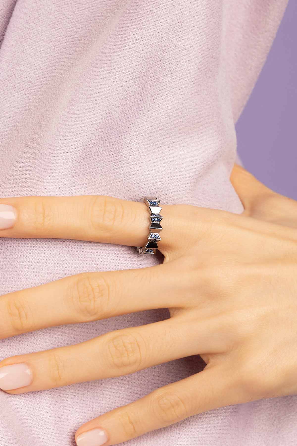 APM Monaco Blue Up and Down Ring