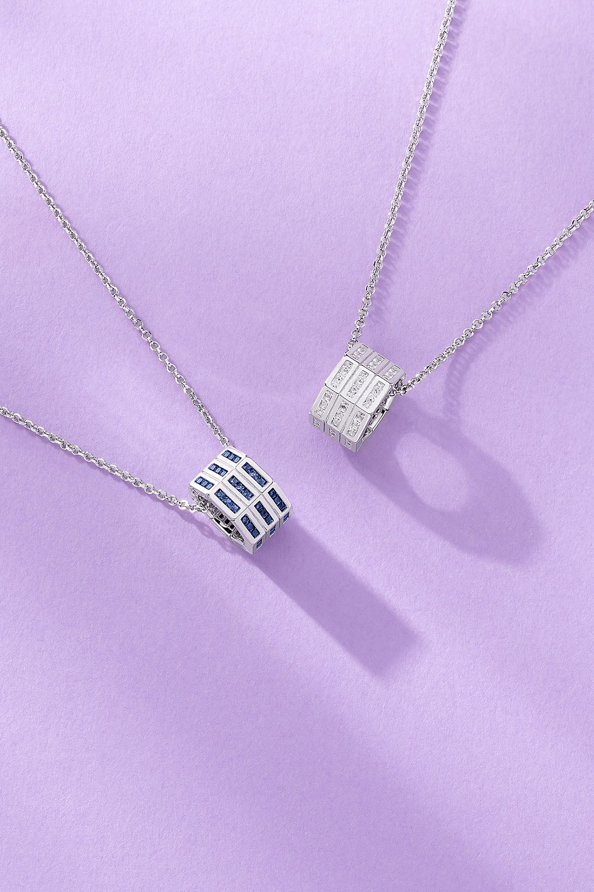 APM MONACO Geometric adjustable necklace on purple desk