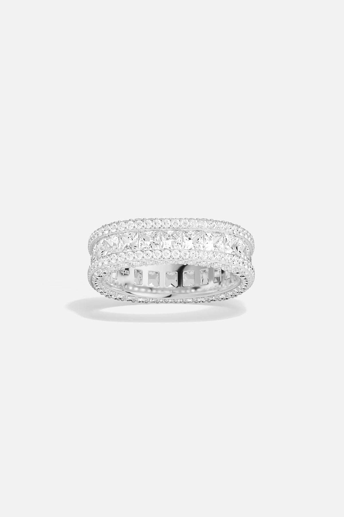 APM MONACO paved white rings on white background