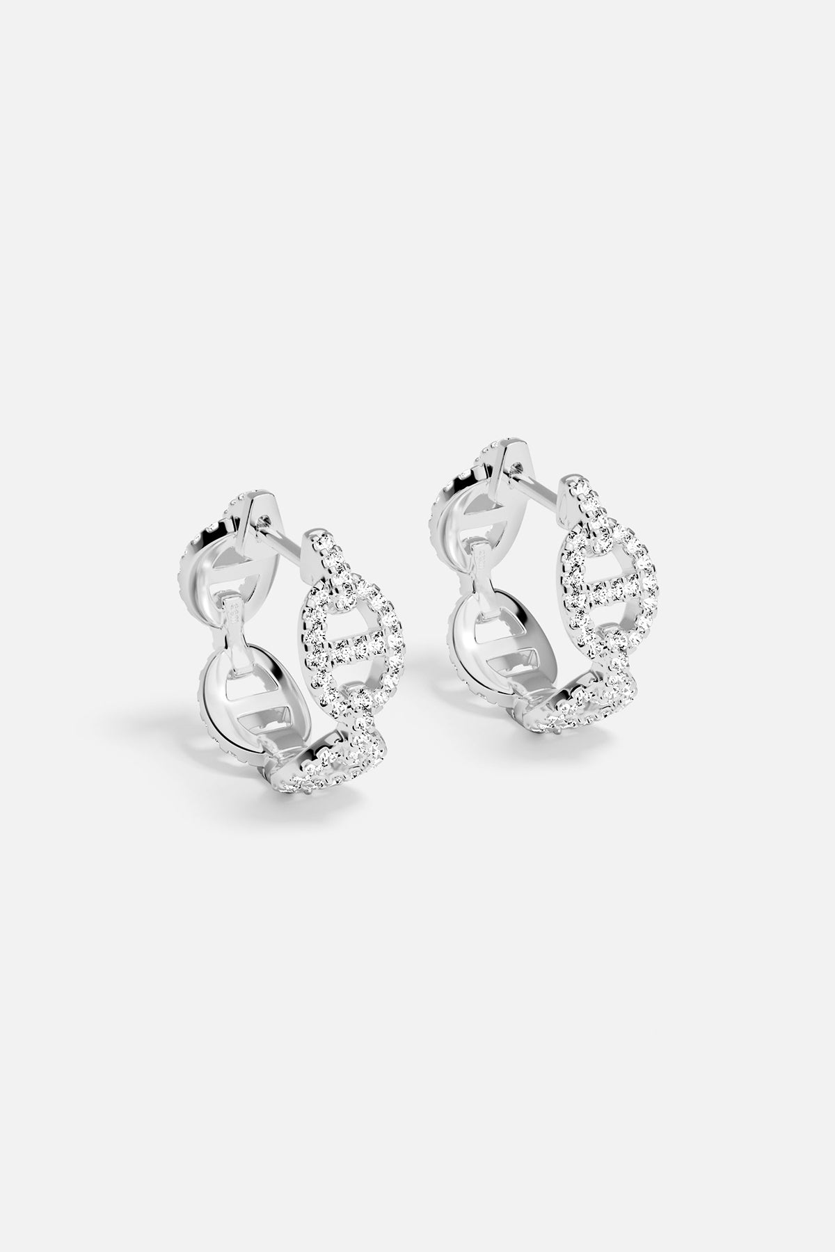 Maille Marine earrings paved with stones