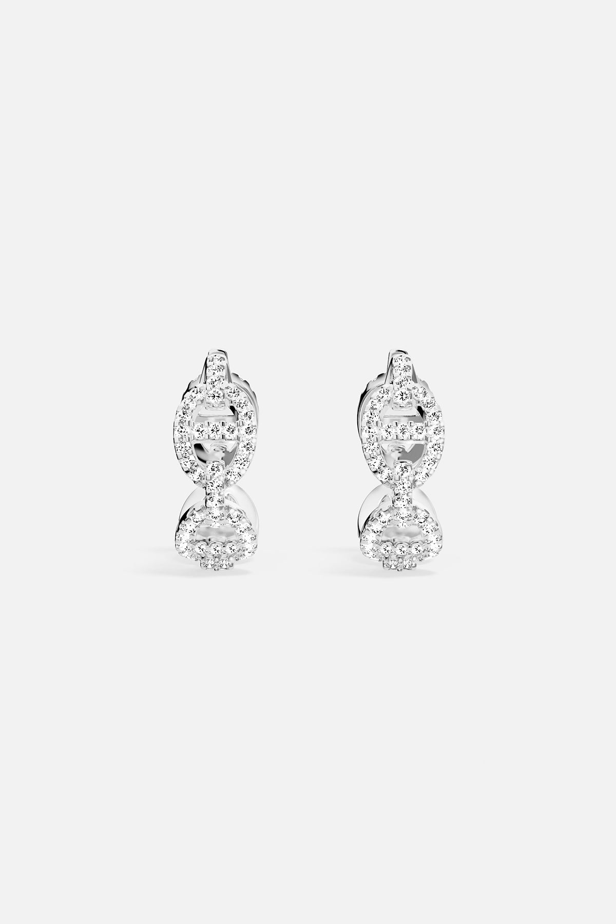 Maille Marine earrings paved with stones