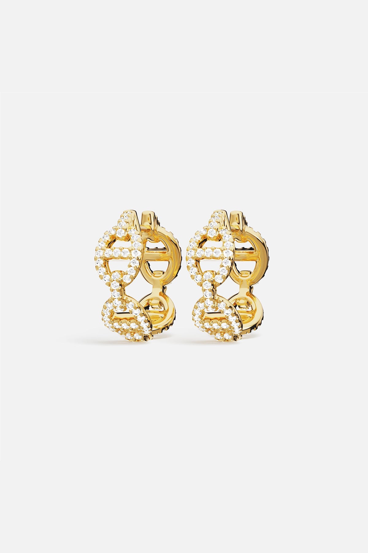 APM MONACO maille marine yellow gold earrings